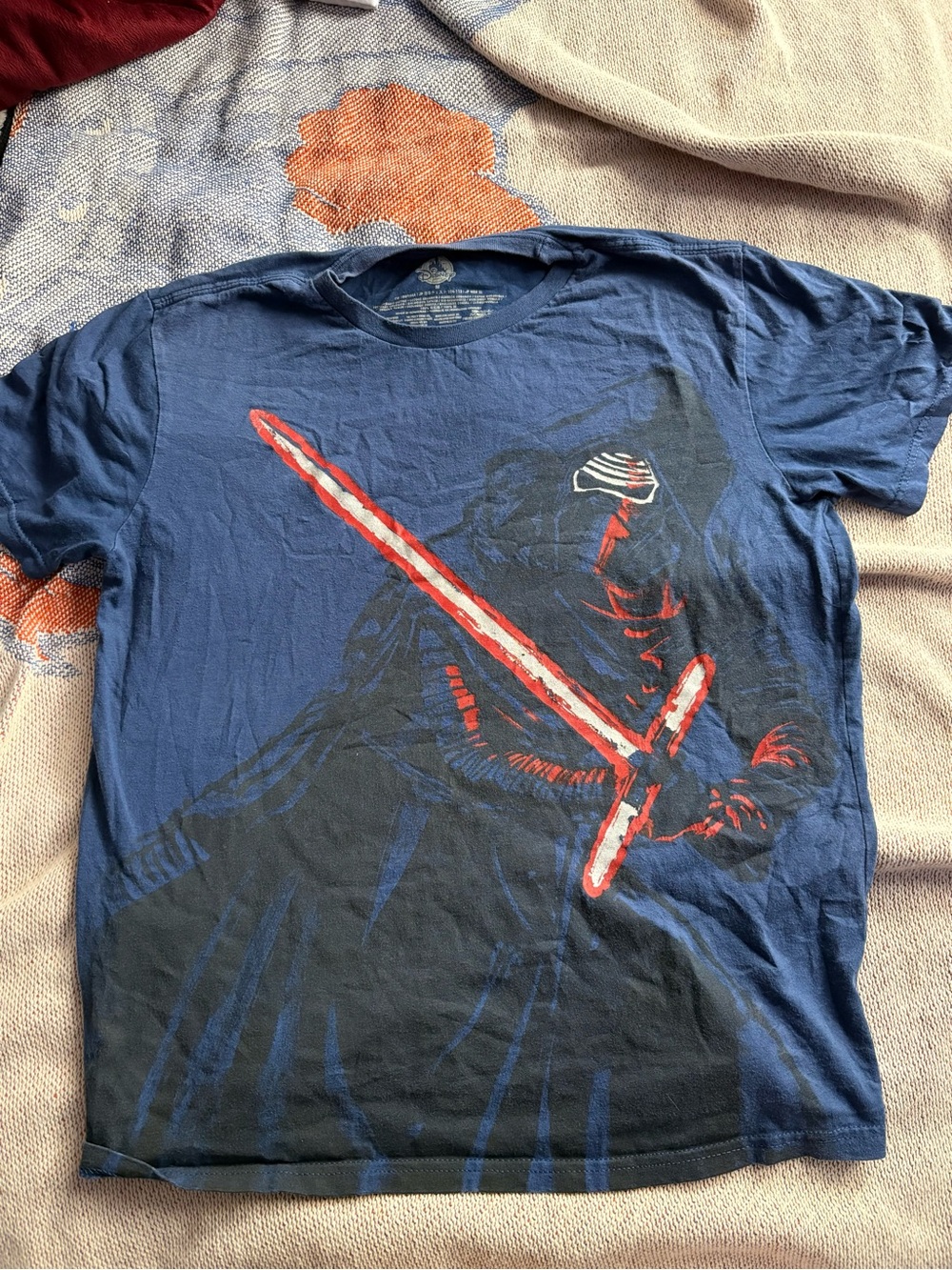 Disney Kylo Ren Graphic Tee - Navy with Red Accents